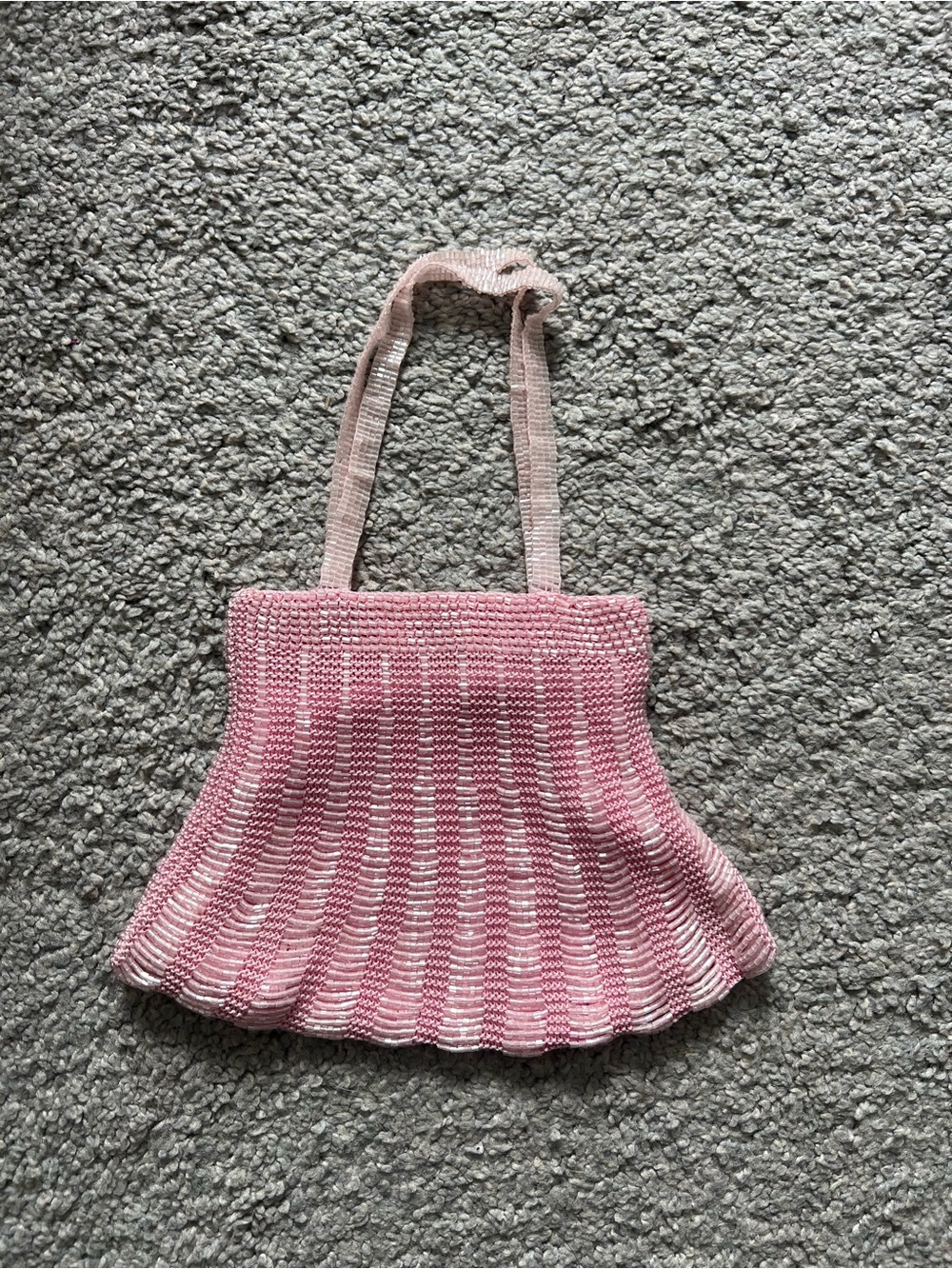 Vintage Pink Beaded Bag